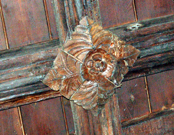 Roof boss in the north aisle August 2010